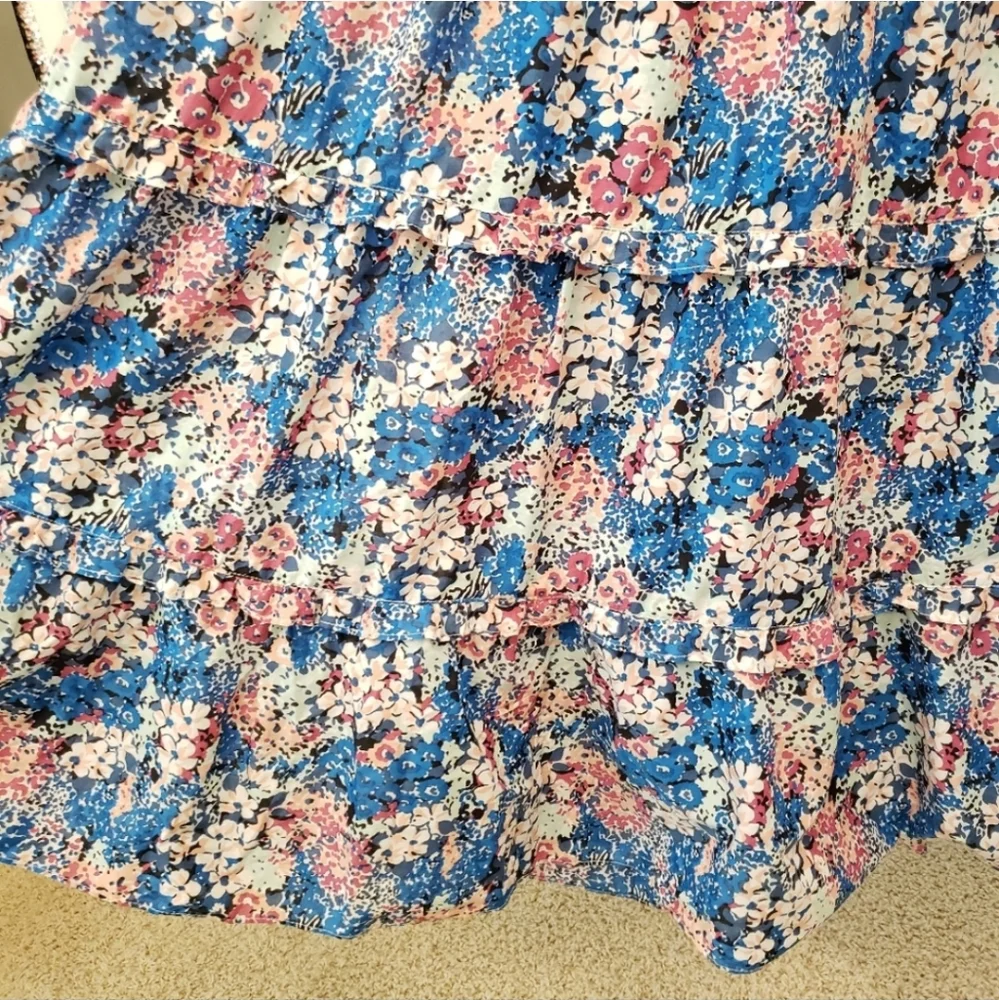 Elizabeth & James Meg Floral Tier Maxi Dress Small